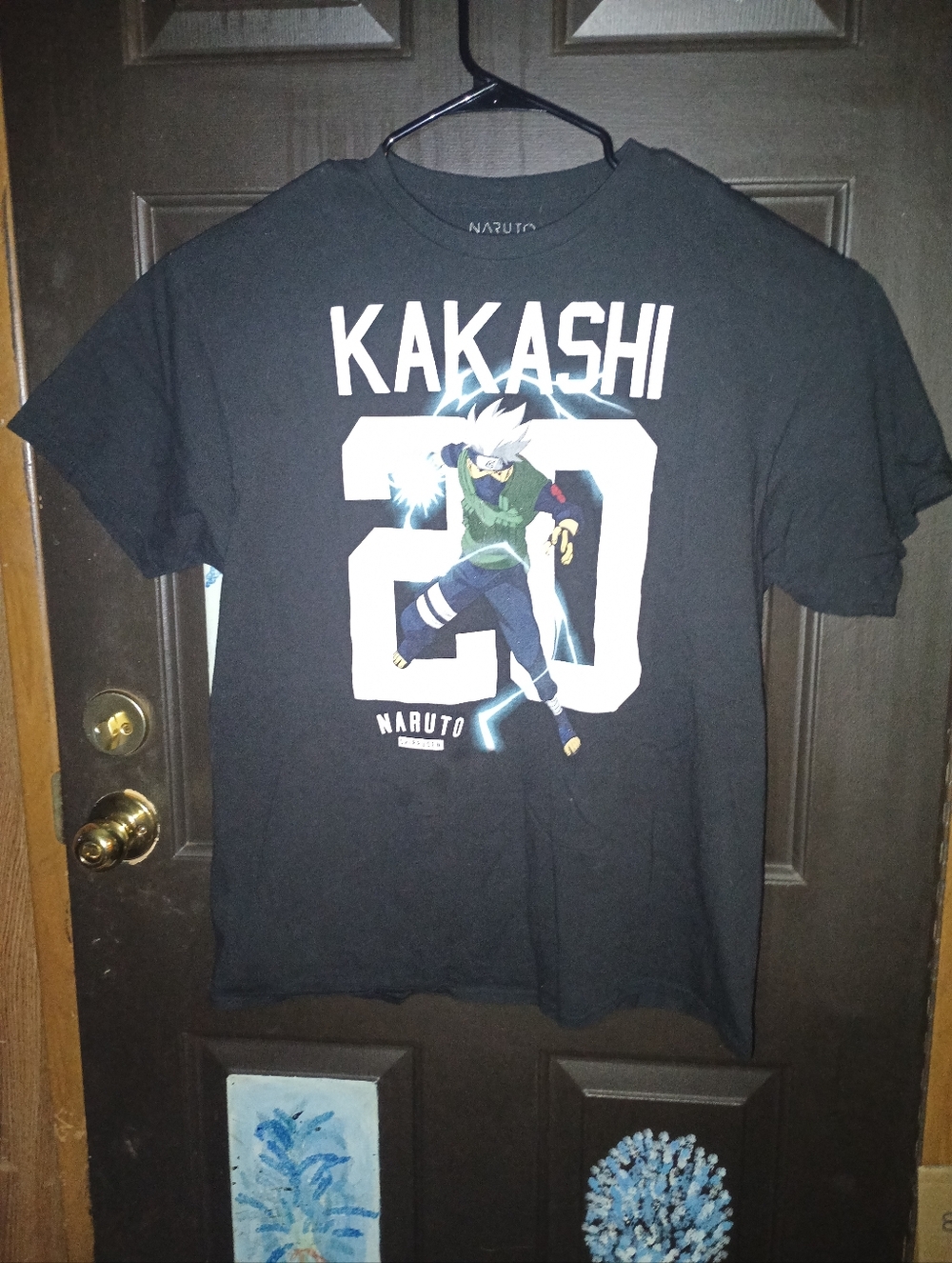 Kakashi Naruto Graphic T-Shirt - Black